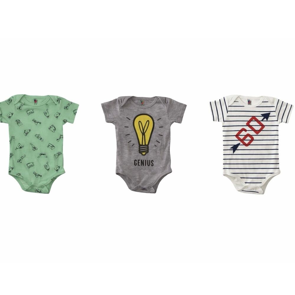 Junk Food New in Box 0-3 Month Monopoly Themed Baby Onesies